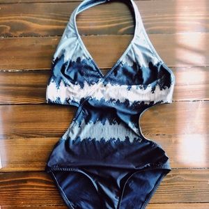 All Saints snake print cut out once piece